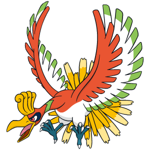 drawing of ho-oh from pokemon global link